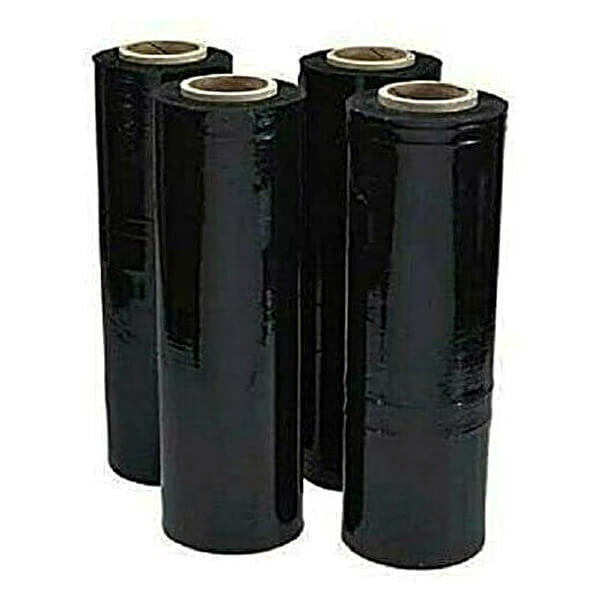 Black Stretch Wrap – 4 Rolls Case (1500 ft per Roll) | Heavy-Duty Pallet Film - Sameday Pack