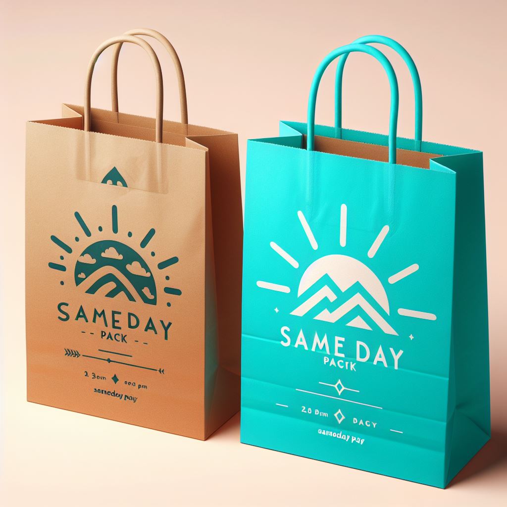 Custom Design Paper Bags - Sameday Pack