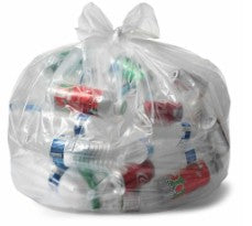 33 Gallon 1.5 Mil Clear Trash Bags – Heavy‑Duty Commercial & Home Use, 100 count - Sameday Pack