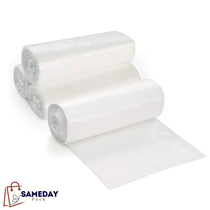 10 GALLON CAN LINER Trash Bags (24″ × 24″) – 1000‑Count (Coreless Rolls, 6-8 Micron) - Sameday Pack 