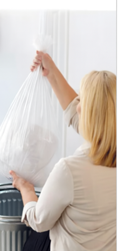 33 Gallon 1.5 Mil Clear Trash Bags – Heavy‑Duty Commercial & Home Use, 100 count - Sameday Pack 