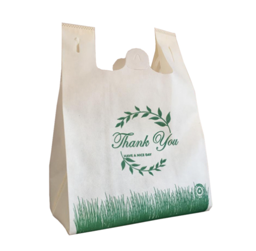 Eco Friendly Reusable Non Woven Bags 100 1 Color 1 Side Screen Print 13 X 7 X 14